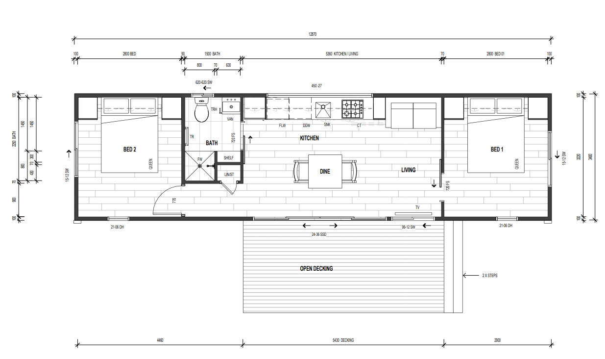 Additional Floor Plans for 2 Bedroom Modular Solutions